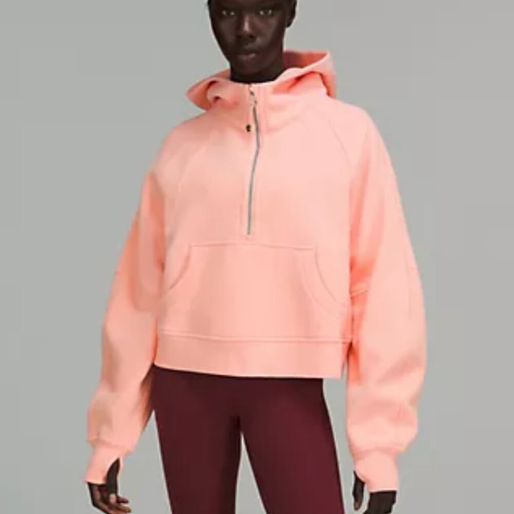 Lululemon Scuba Oversized Half Zip Hoodie - Dew Pink M/L